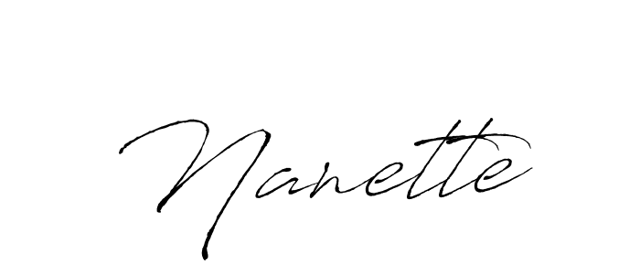 Make a beautiful signature design for name Nanette. With this signature (Antro_Vectra) style, you can create a handwritten signature for free. Nanette signature style 6 images and pictures png