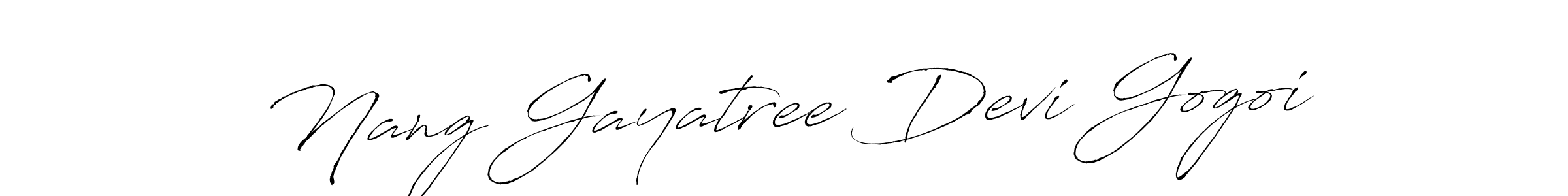 Also we have Nang Gayatree Devi Gogoi name is the best signature style. Create professional handwritten signature collection using Antro_Vectra autograph style. Nang Gayatree Devi Gogoi signature style 6 images and pictures png