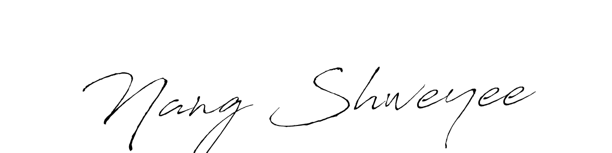 Design your own signature with our free online signature maker. With this signature software, you can create a handwritten (Antro_Vectra) signature for name Nang Shweyee. Nang Shweyee signature style 6 images and pictures png