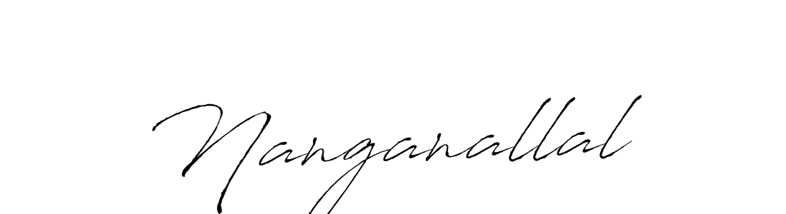 Make a beautiful signature design for name Nanganallal. With this signature (Antro_Vectra) style, you can create a handwritten signature for free. Nanganallal signature style 6 images and pictures png