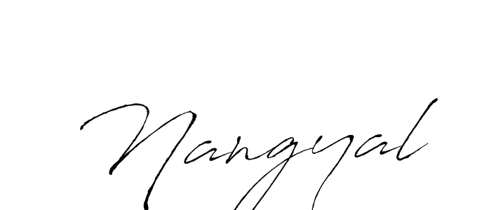 How to make Nangyal signature? Antro_Vectra is a professional autograph style. Create handwritten signature for Nangyal name. Nangyal signature style 6 images and pictures png