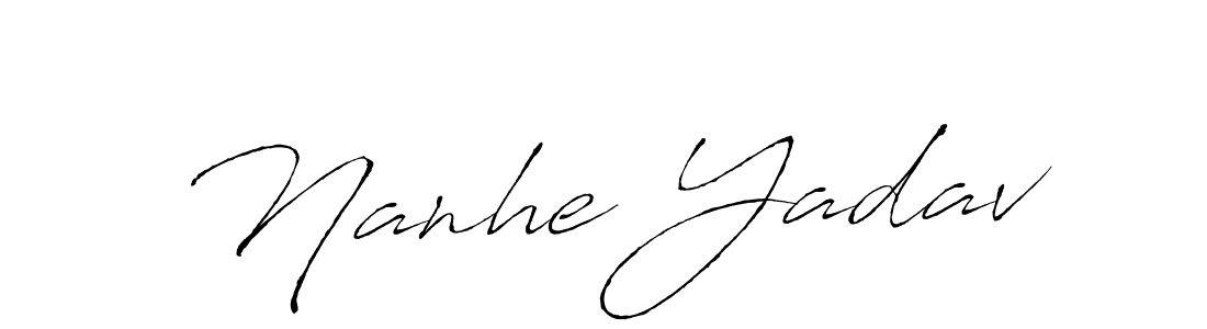 Also You can easily find your signature by using the search form. We will create Nanhe Yadav name handwritten signature images for you free of cost using Antro_Vectra sign style. Nanhe Yadav signature style 6 images and pictures png