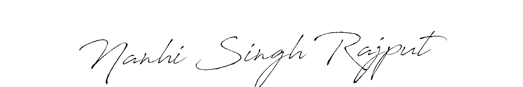 Design your own signature with our free online signature maker. With this signature software, you can create a handwritten (Antro_Vectra) signature for name Nanhi Singh Rajput. Nanhi Singh Rajput signature style 6 images and pictures png