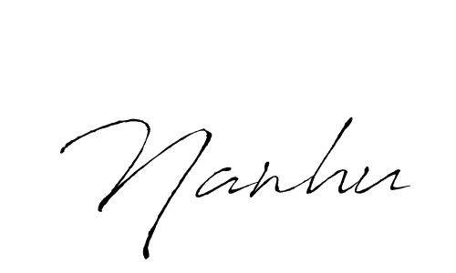 Use a signature maker to create a handwritten signature online. With this signature software, you can design (Antro_Vectra) your own signature for name Nanhu. Nanhu signature style 6 images and pictures png