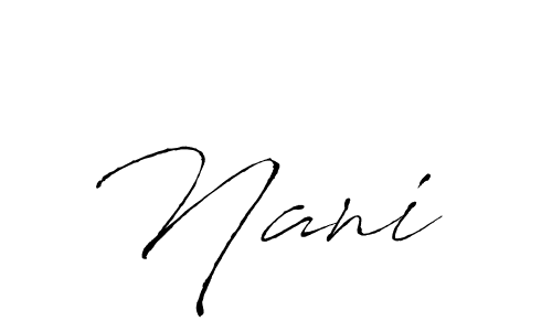 Antro_Vectra is a professional signature style that is perfect for those who want to add a touch of class to their signature. It is also a great choice for those who want to make their signature more unique. Get Nani  name to fancy signature for free. Nani  signature style 6 images and pictures png