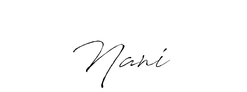 Make a beautiful signature design for name Nani ❤. With this signature (Antro_Vectra) style, you can create a handwritten signature for free. Nani ❤ signature style 6 images and pictures png