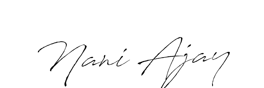 Design your own signature with our free online signature maker. With this signature software, you can create a handwritten (Antro_Vectra) signature for name Nani Ajay. Nani Ajay signature style 6 images and pictures png