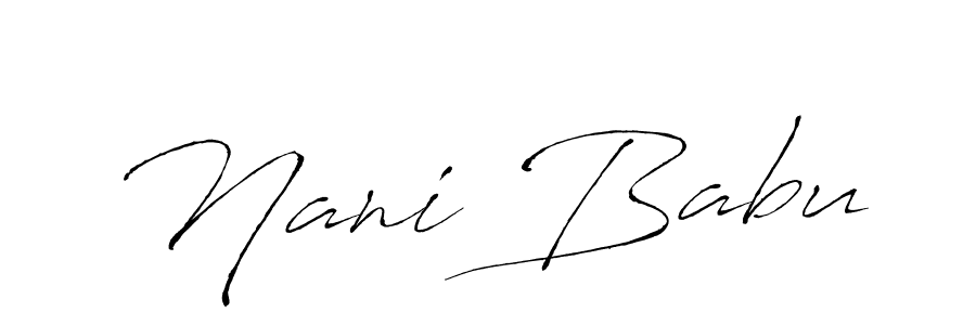 How to make Nani Babu name signature. Use Antro_Vectra style for creating short signs online. This is the latest handwritten sign. Nani Babu signature style 6 images and pictures png