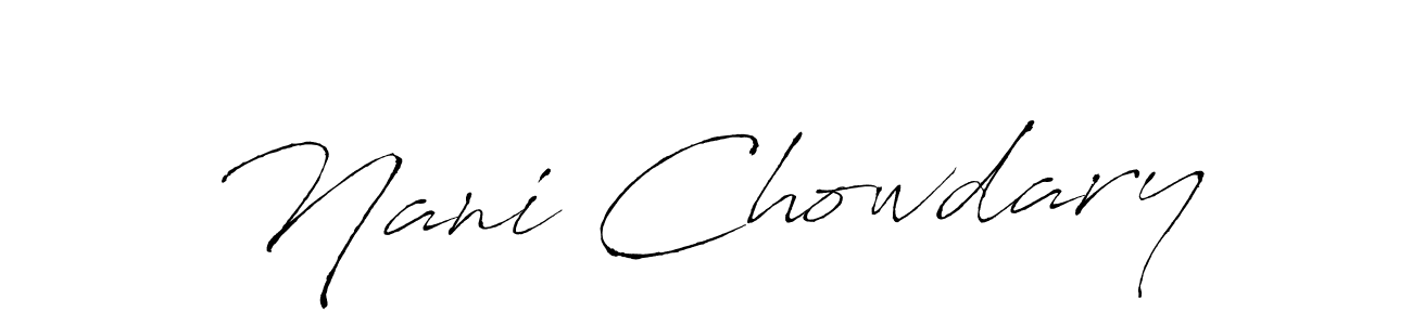 Make a beautiful signature design for name Nani Chowdary. Use this online signature maker to create a handwritten signature for free. Nani Chowdary signature style 6 images and pictures png