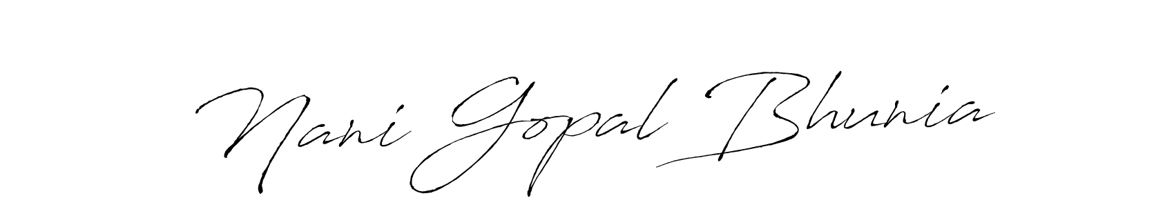 You can use this online signature creator to create a handwritten signature for the name Nani Gopal Bhunia. This is the best online autograph maker. Nani Gopal Bhunia signature style 6 images and pictures png