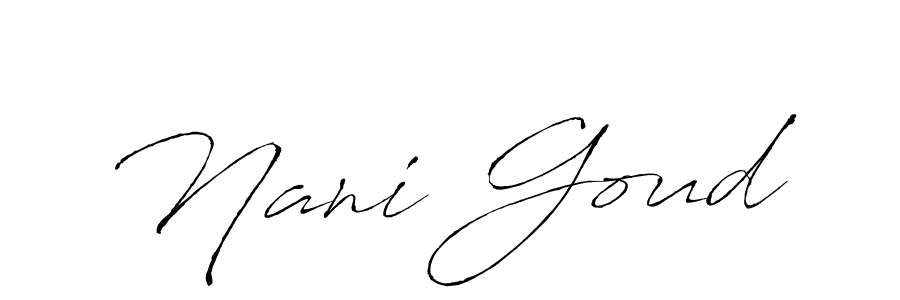 How to make Nani Goud signature? Antro_Vectra is a professional autograph style. Create handwritten signature for Nani Goud name. Nani Goud signature style 6 images and pictures png