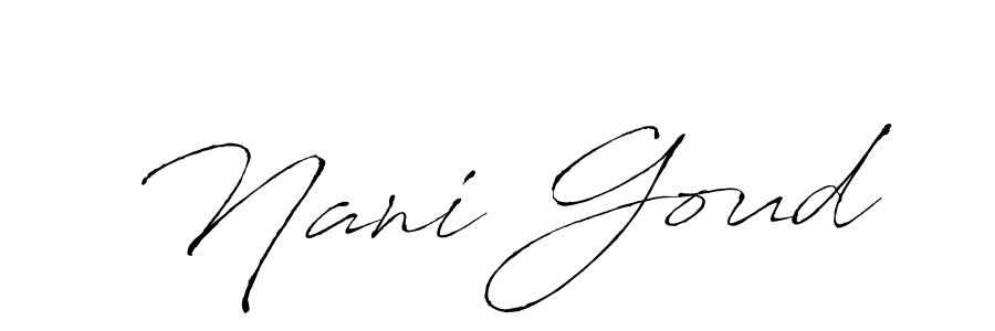 How to make Nani Goud signature? Antro_Vectra is a professional autograph style. Create handwritten signature for Nani Goud name. Nani Goud signature style 6 images and pictures png