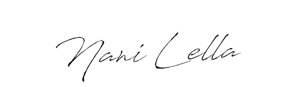 Make a beautiful signature design for name Nani Lella. With this signature (Antro_Vectra) style, you can create a handwritten signature for free. Nani Lella signature style 6 images and pictures png