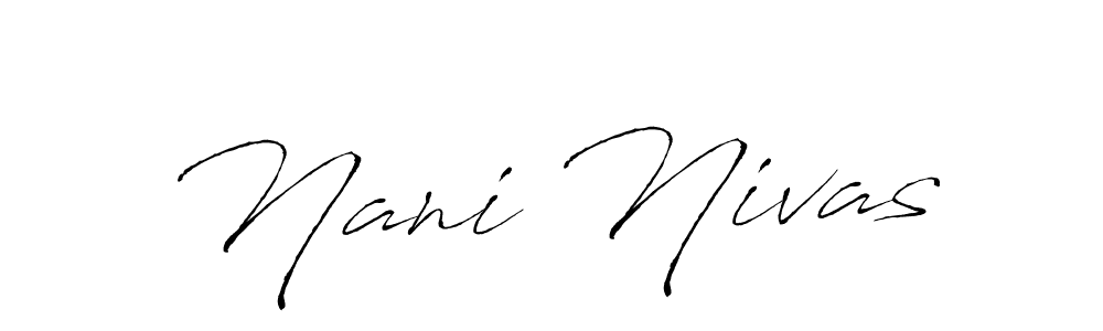 This is the best signature style for the Nani Nivas name. Also you like these signature font (Antro_Vectra). Mix name signature. Nani Nivas signature style 6 images and pictures png