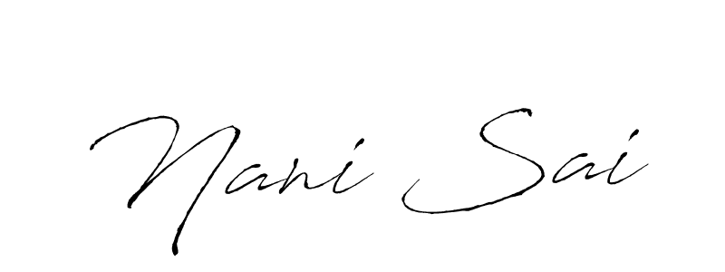 Make a beautiful signature design for name Nani Sai. With this signature (Antro_Vectra) style, you can create a handwritten signature for free. Nani Sai signature style 6 images and pictures png