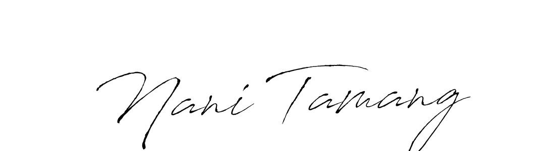 You should practise on your own different ways (Antro_Vectra) to write your name (Nani Tamang) in signature. don't let someone else do it for you. Nani Tamang signature style 6 images and pictures png