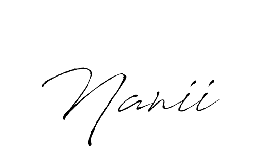 How to make Nanii name signature. Use Antro_Vectra style for creating short signs online. This is the latest handwritten sign. Nanii signature style 6 images and pictures png