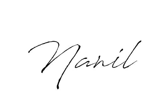 Use a signature maker to create a handwritten signature online. With this signature software, you can design (Antro_Vectra) your own signature for name Nanil. Nanil signature style 6 images and pictures png