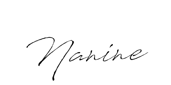 Also we have Nanine name is the best signature style. Create professional handwritten signature collection using Antro_Vectra autograph style. Nanine signature style 6 images and pictures png