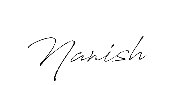 Here are the top 10 professional signature styles for the name Nanish. These are the best autograph styles you can use for your name. Nanish signature style 6 images and pictures png