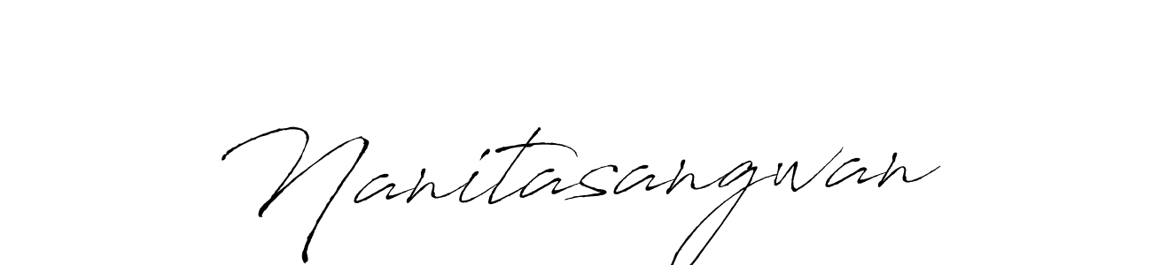 How to make Nanitasangwan name signature. Use Antro_Vectra style for creating short signs online. This is the latest handwritten sign. Nanitasangwan signature style 6 images and pictures png