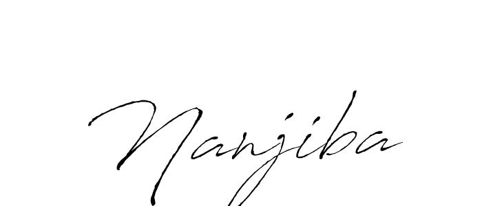 Make a beautiful signature design for name Nanjiba. With this signature (Antro_Vectra) style, you can create a handwritten signature for free. Nanjiba signature style 6 images and pictures png