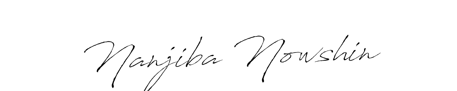 Use a signature maker to create a handwritten signature online. With this signature software, you can design (Antro_Vectra) your own signature for name Nanjiba Nowshin. Nanjiba Nowshin signature style 6 images and pictures png