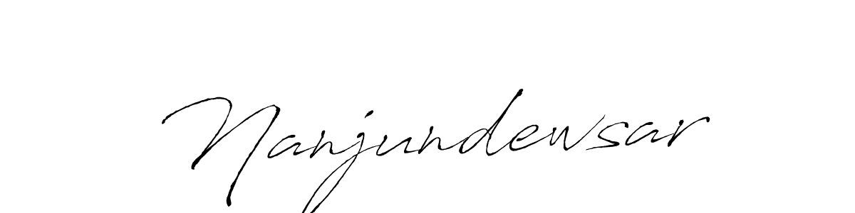 How to make Nanjundewsar name signature. Use Antro_Vectra style for creating short signs online. This is the latest handwritten sign. Nanjundewsar signature style 6 images and pictures png