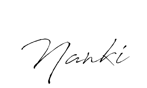 Create a beautiful signature design for name Nanki. With this signature (Antro_Vectra) fonts, you can make a handwritten signature for free. Nanki signature style 6 images and pictures png