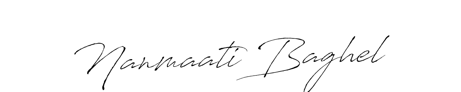 The best way (Antro_Vectra) to make a short signature is to pick only two or three words in your name. The name Nanmaati Baghel include a total of six letters. For converting this name. Nanmaati Baghel signature style 6 images and pictures png