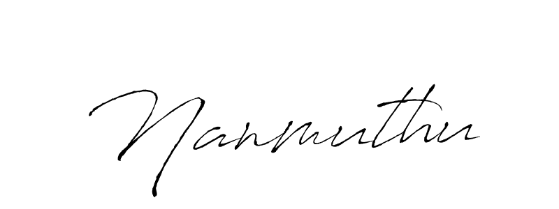 Make a beautiful signature design for name Nanmuthu. With this signature (Antro_Vectra) style, you can create a handwritten signature for free. Nanmuthu signature style 6 images and pictures png