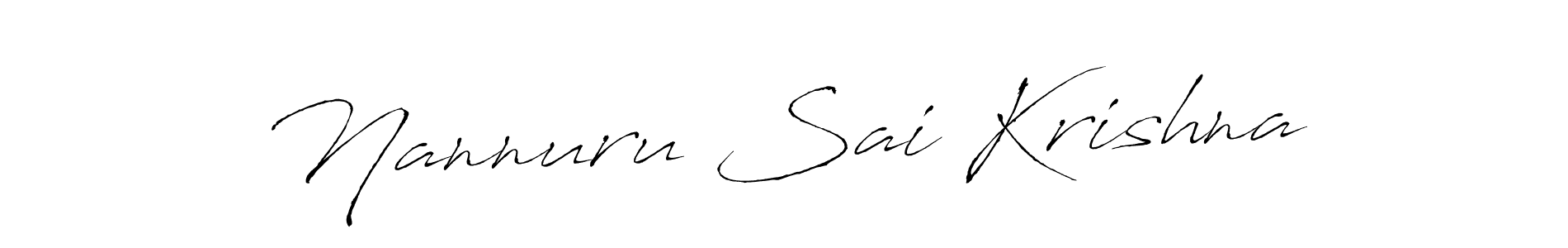 It looks lik you need a new signature style for name Nannuru Sai Krishna. Design unique handwritten (Antro_Vectra) signature with our free signature maker in just a few clicks. Nannuru Sai Krishna signature style 6 images and pictures png