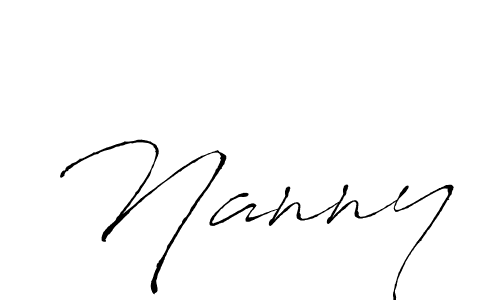 Create a beautiful signature design for name Nanny. With this signature (Antro_Vectra) fonts, you can make a handwritten signature for free. Nanny signature style 6 images and pictures png