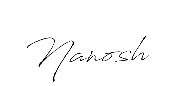 How to make Nanosh name signature. Use Antro_Vectra style for creating short signs online. This is the latest handwritten sign. Nanosh signature style 6 images and pictures png