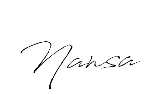 Create a beautiful signature design for name Nansa. With this signature (Antro_Vectra) fonts, you can make a handwritten signature for free. Nansa signature style 6 images and pictures png