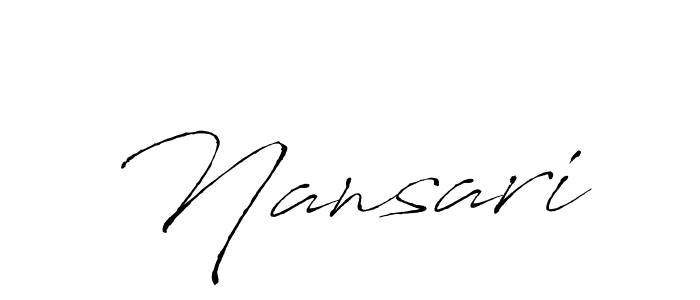 You should practise on your own different ways (Antro_Vectra) to write your name (Nansari) in signature. don't let someone else do it for you. Nansari signature style 6 images and pictures png