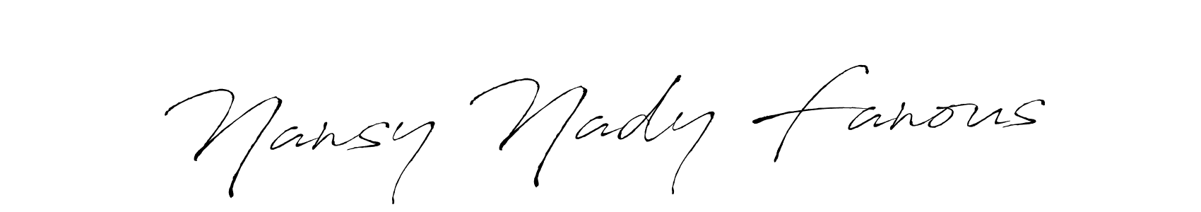 Nansy Nady Fanous stylish signature style. Best Handwritten Sign (Antro_Vectra) for my name. Handwritten Signature Collection Ideas for my name Nansy Nady Fanous. Nansy Nady Fanous signature style 6 images and pictures png