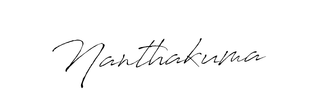 Antro_Vectra is a professional signature style that is perfect for those who want to add a touch of class to their signature. It is also a great choice for those who want to make their signature more unique. Get Nanthakuma name to fancy signature for free. Nanthakuma signature style 6 images and pictures png