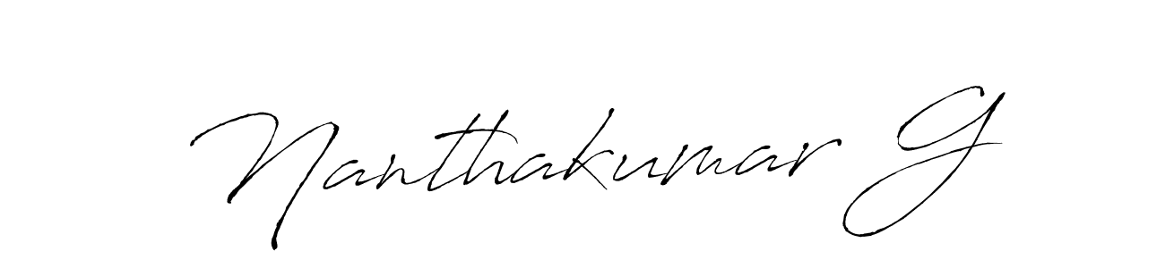 You should practise on your own different ways (Antro_Vectra) to write your name (Nanthakumar G) in signature. don't let someone else do it for you. Nanthakumar G signature style 6 images and pictures png