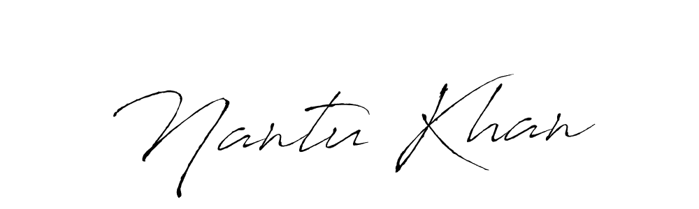 Make a beautiful signature design for name Nantu Khan. With this signature (Antro_Vectra) style, you can create a handwritten signature for free. Nantu Khan signature style 6 images and pictures png