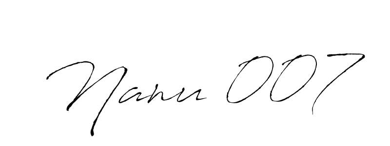 Make a beautiful signature design for name Nanu 007. Use this online signature maker to create a handwritten signature for free. Nanu 007 signature style 6 images and pictures png