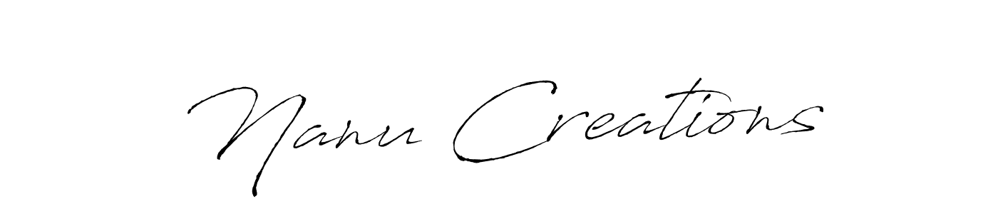 Best and Professional Signature Style for Nanu Creations. Antro_Vectra Best Signature Style Collection. Nanu Creations signature style 6 images and pictures png