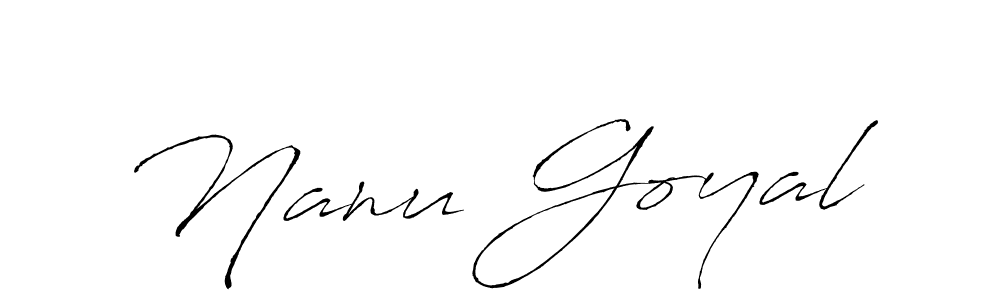 You should practise on your own different ways (Antro_Vectra) to write your name (Nanu Goyal) in signature. don't let someone else do it for you. Nanu Goyal signature style 6 images and pictures png