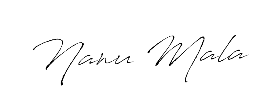 Nanu Mala stylish signature style. Best Handwritten Sign (Antro_Vectra) for my name. Handwritten Signature Collection Ideas for my name Nanu Mala. Nanu Mala signature style 6 images and pictures png