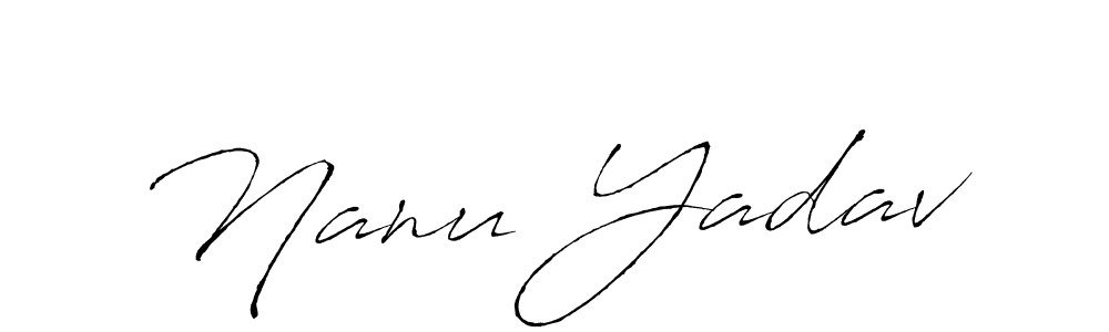 Design your own signature with our free online signature maker. With this signature software, you can create a handwritten (Antro_Vectra) signature for name Nanu Yadav. Nanu Yadav signature style 6 images and pictures png