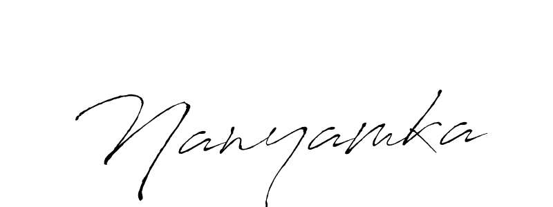 How to make Nanyamka name signature. Use Antro_Vectra style for creating short signs online. This is the latest handwritten sign. Nanyamka signature style 6 images and pictures png