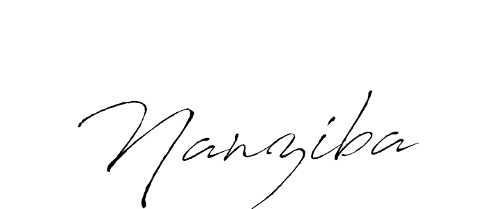 Also we have Nanziba name is the best signature style. Create professional handwritten signature collection using Antro_Vectra autograph style. Nanziba signature style 6 images and pictures png