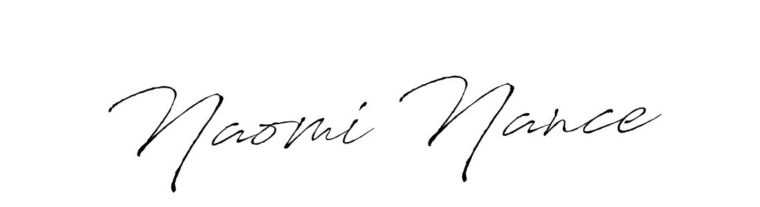 Design your own signature with our free online signature maker. With this signature software, you can create a handwritten (Antro_Vectra) signature for name Naomi Nance. Naomi Nance signature style 6 images and pictures png