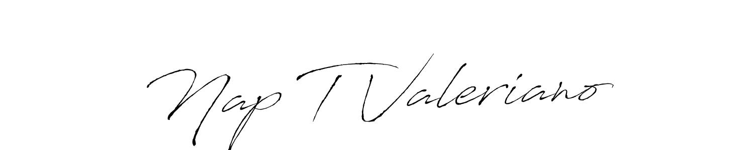 Create a beautiful signature design for name Nap T Valeriano. With this signature (Antro_Vectra) fonts, you can make a handwritten signature for free. Nap T Valeriano signature style 6 images and pictures png