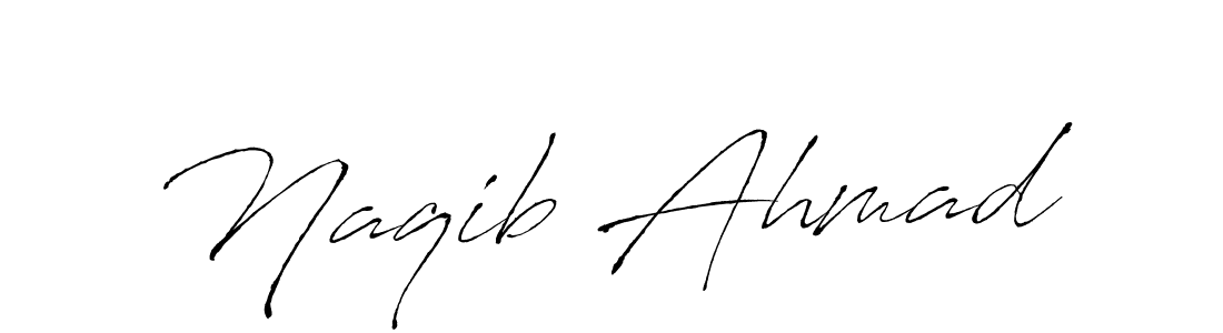 How to make Naqib Ahmad name signature. Use Antro_Vectra style for creating short signs online. This is the latest handwritten sign. Naqib Ahmad signature style 6 images and pictures png